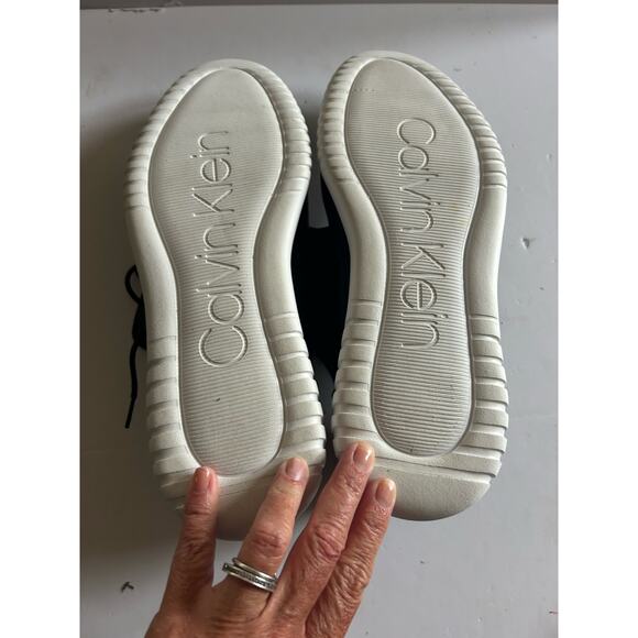 Calvin Klein TEODOR Soft Leather Shoes Dress Sneakers Black Size 13 Rtail $180 - Picture 7 of 8